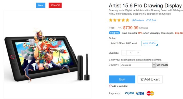 Screenshot_2020-04-29 Artist 15 6 Pro professional drawing tablet with screen XP-Pen Australia official Store